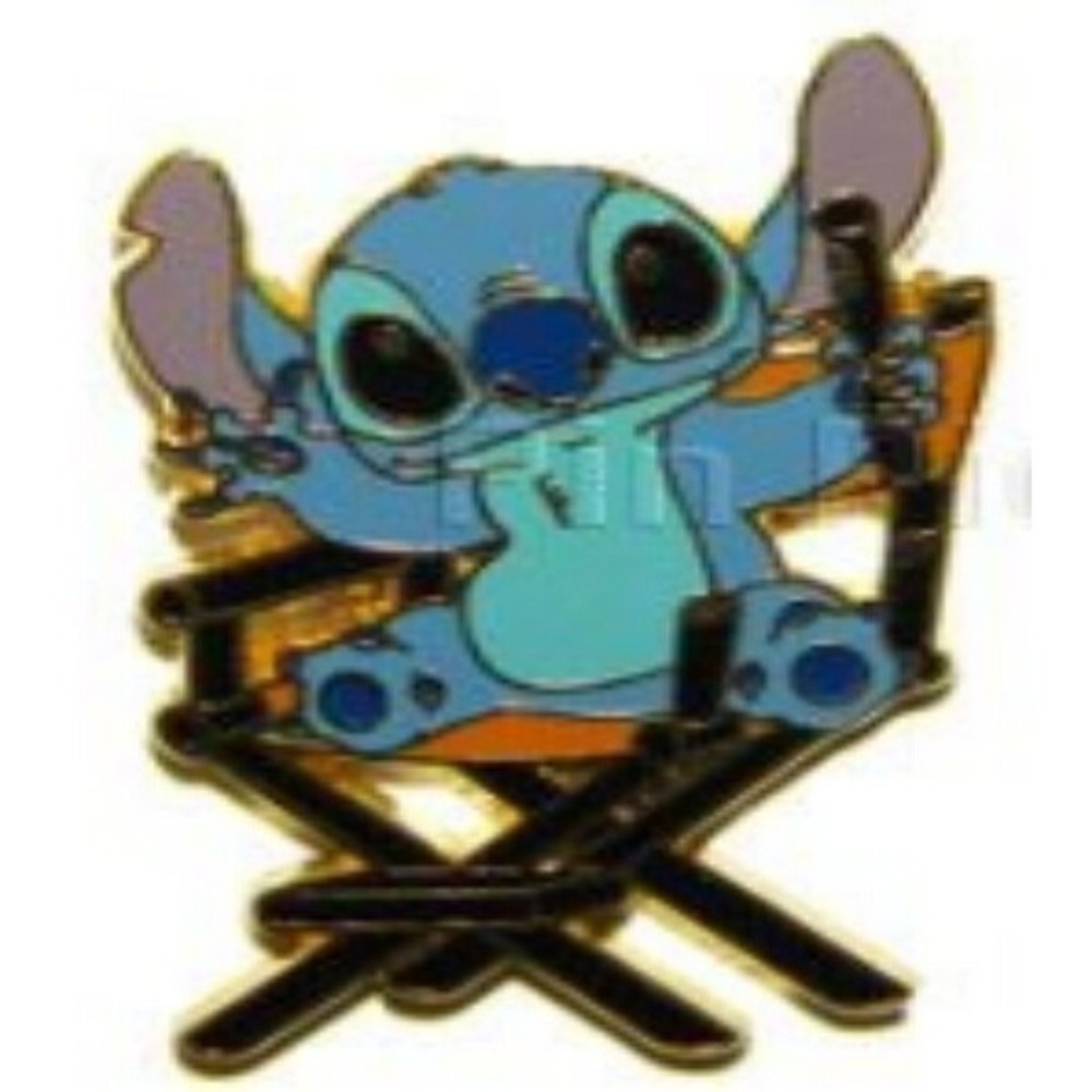 Disney Pin Stitch 626 Director's Chair‎ Gold Finished Mystery 75686 PT52